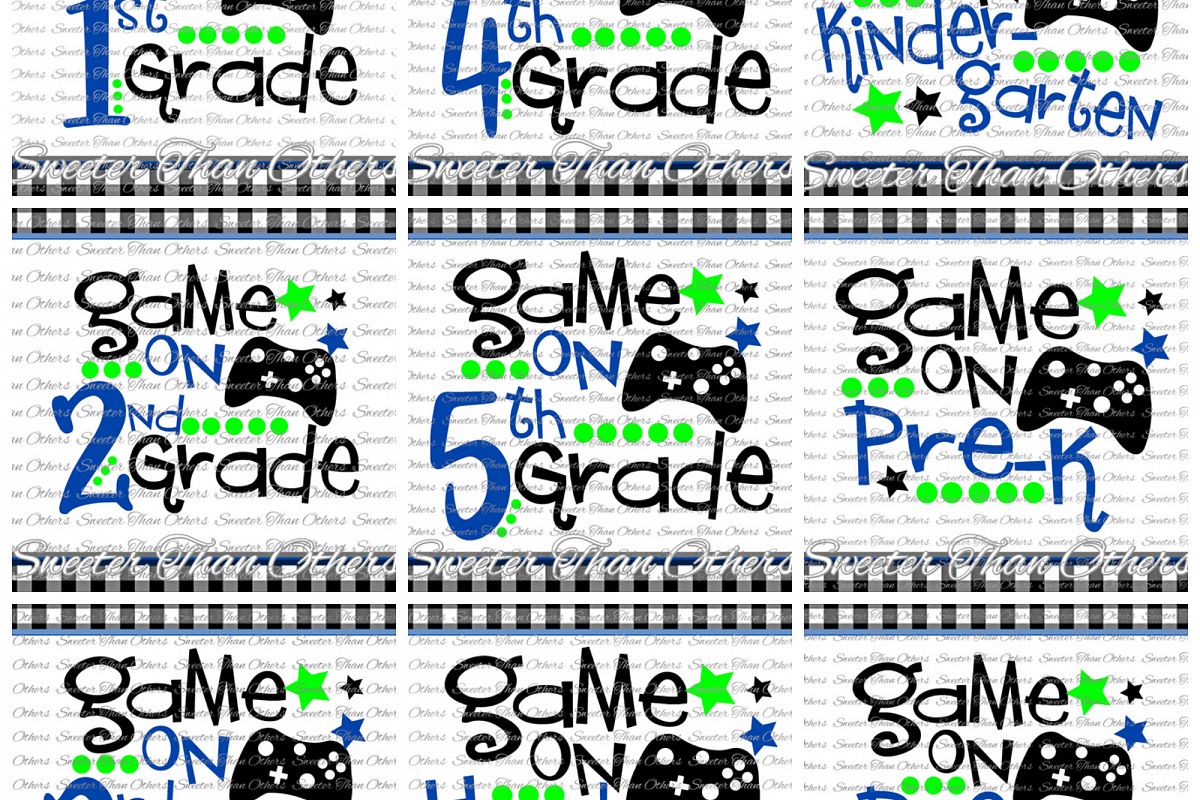 School Game On SVG Bundle Kindergarten First Day of School example image 1