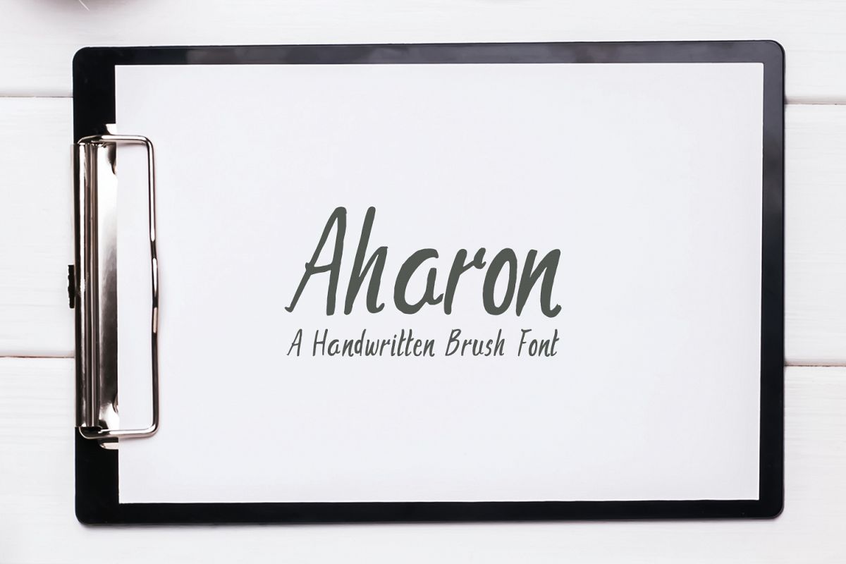 Aharon Handwritten Brush Font example image 1