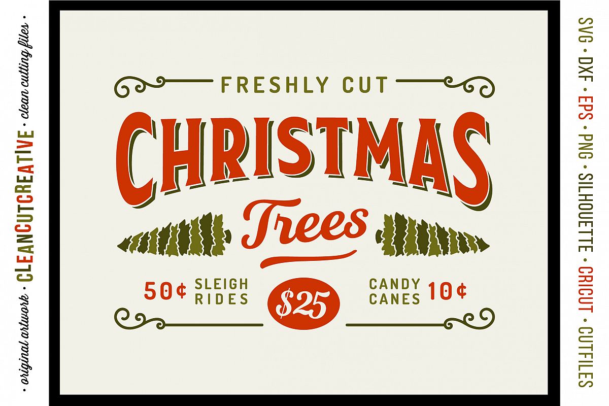 Download Freshly Cut Christmas Trees! - Rustic Farm Wood Sign - SVG DXF EPS PNG - Cricut & Silhouette ...