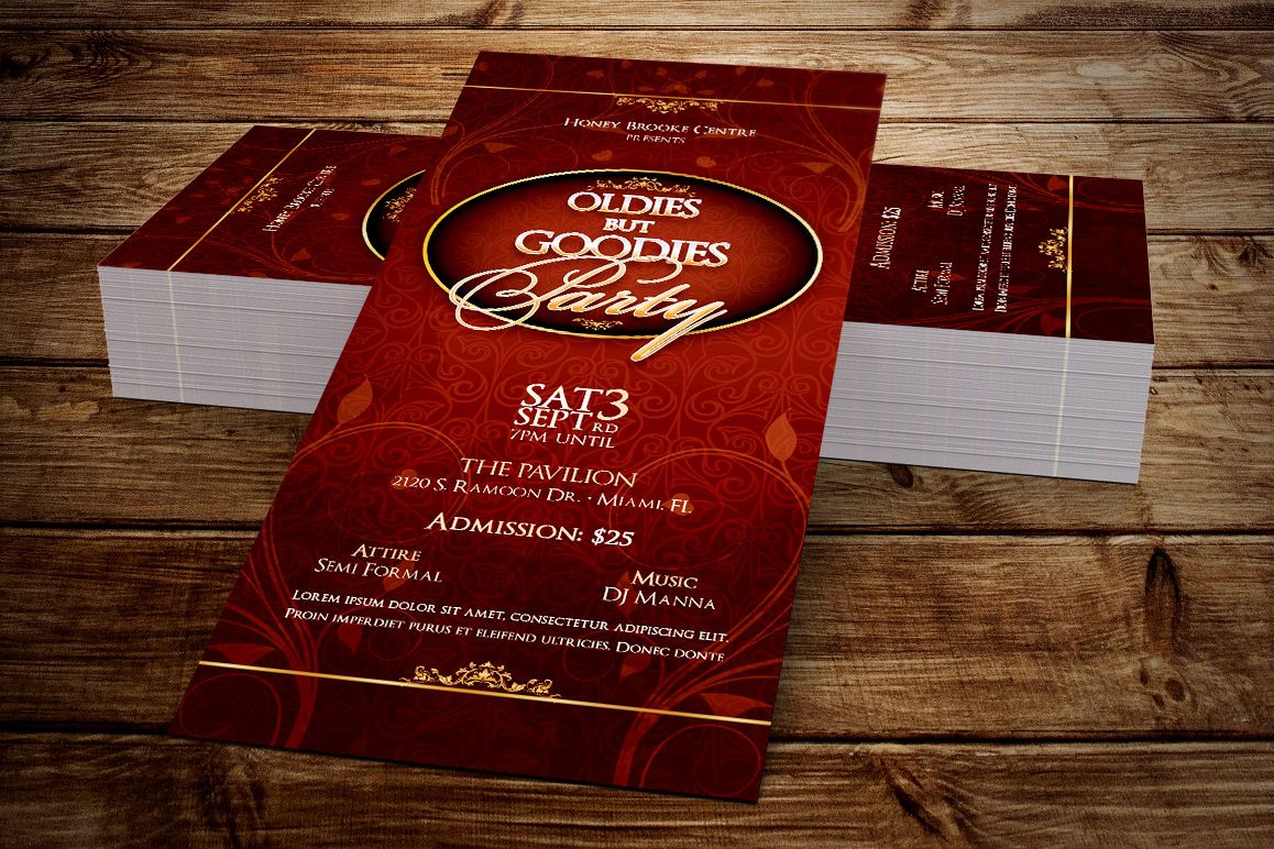 Vintage Party Ticket Template example image 1