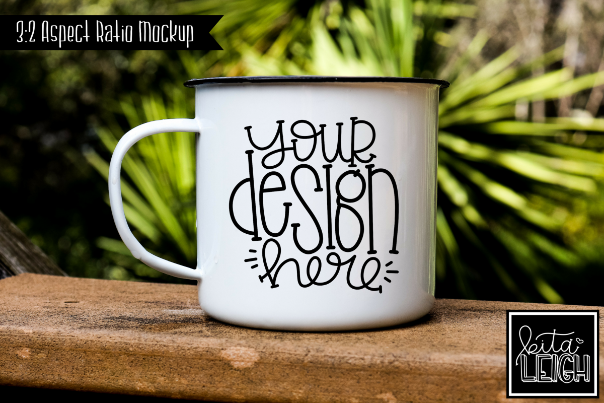White Campfire Mug Yucca Mockup example image 1