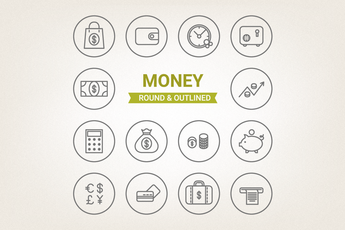 Circle Money Icons example image 1
