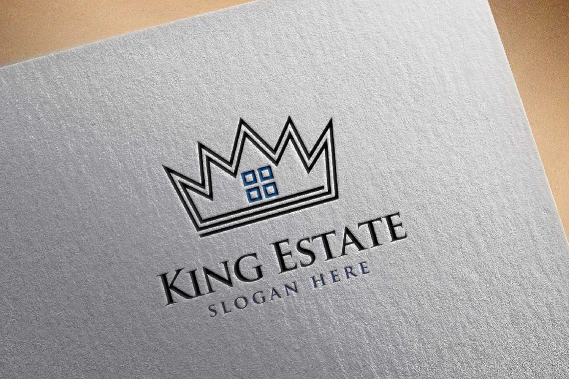 Real Estate Logo, King Estate Logo example image 1