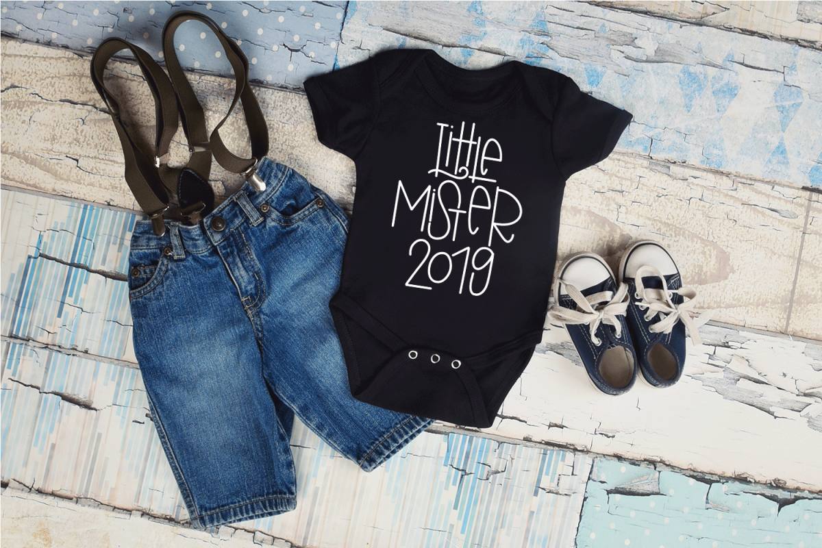 New Year SVG - Little Mister 2019 Hand-Lettered Cut File example image 1
