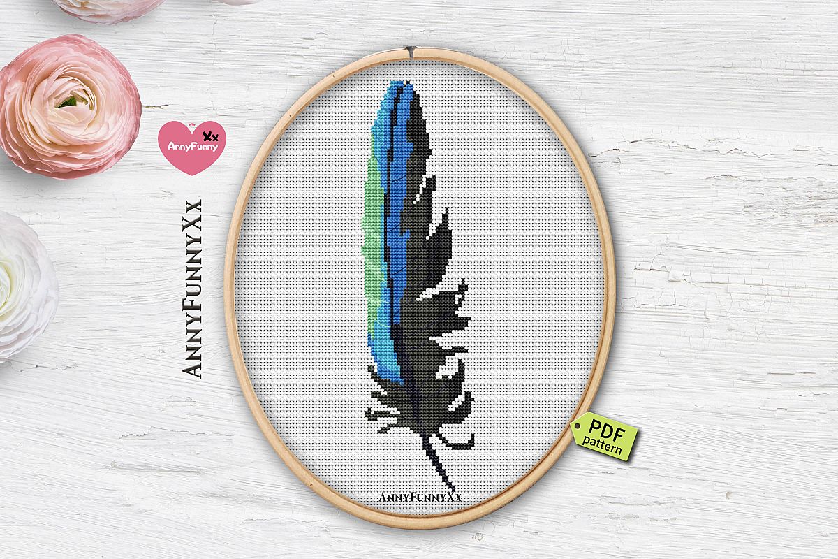 Feather cross stitch pattern Bookmark Cross Stitch (379287 ...