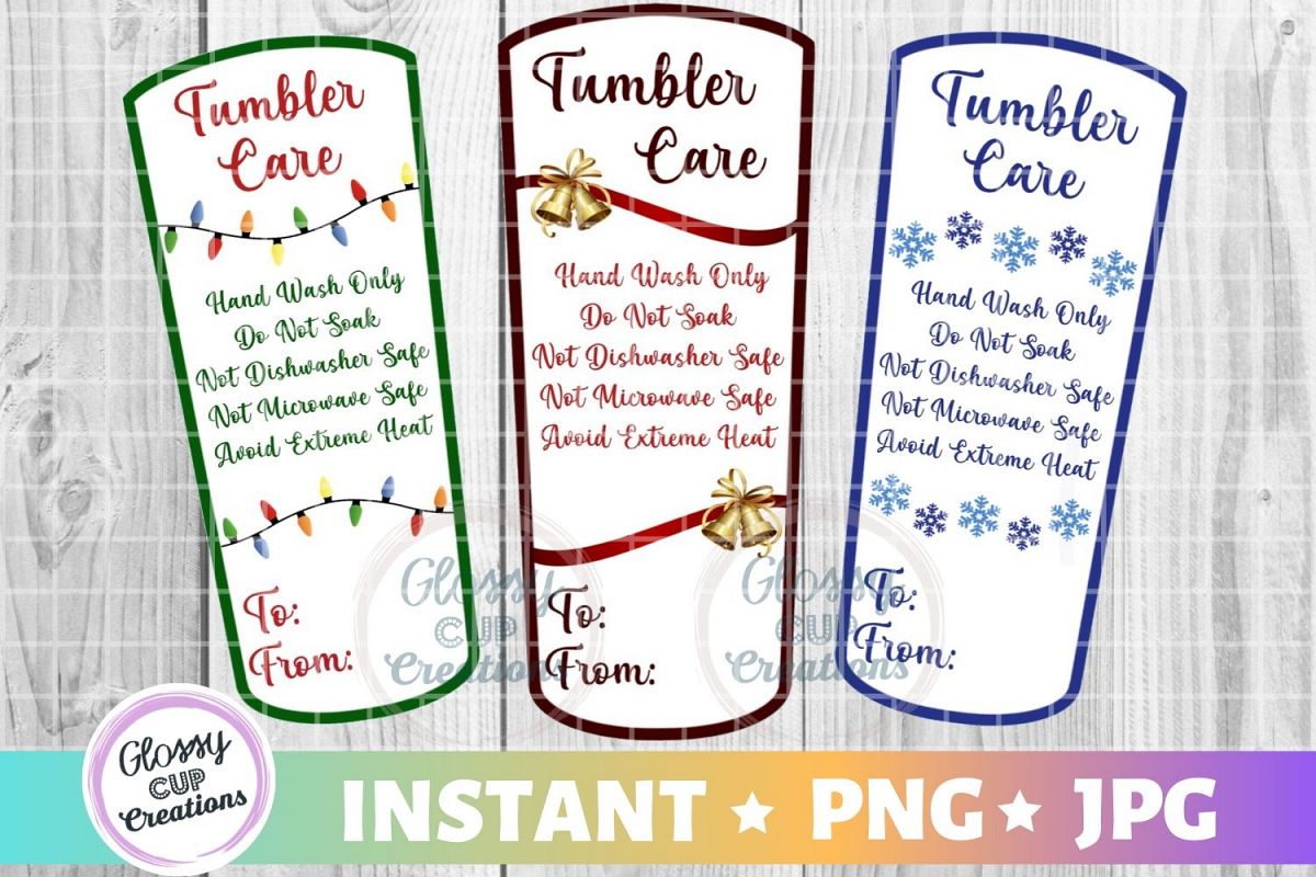 7 Free Tumbler Care Cards Ready To print Design (2267287)