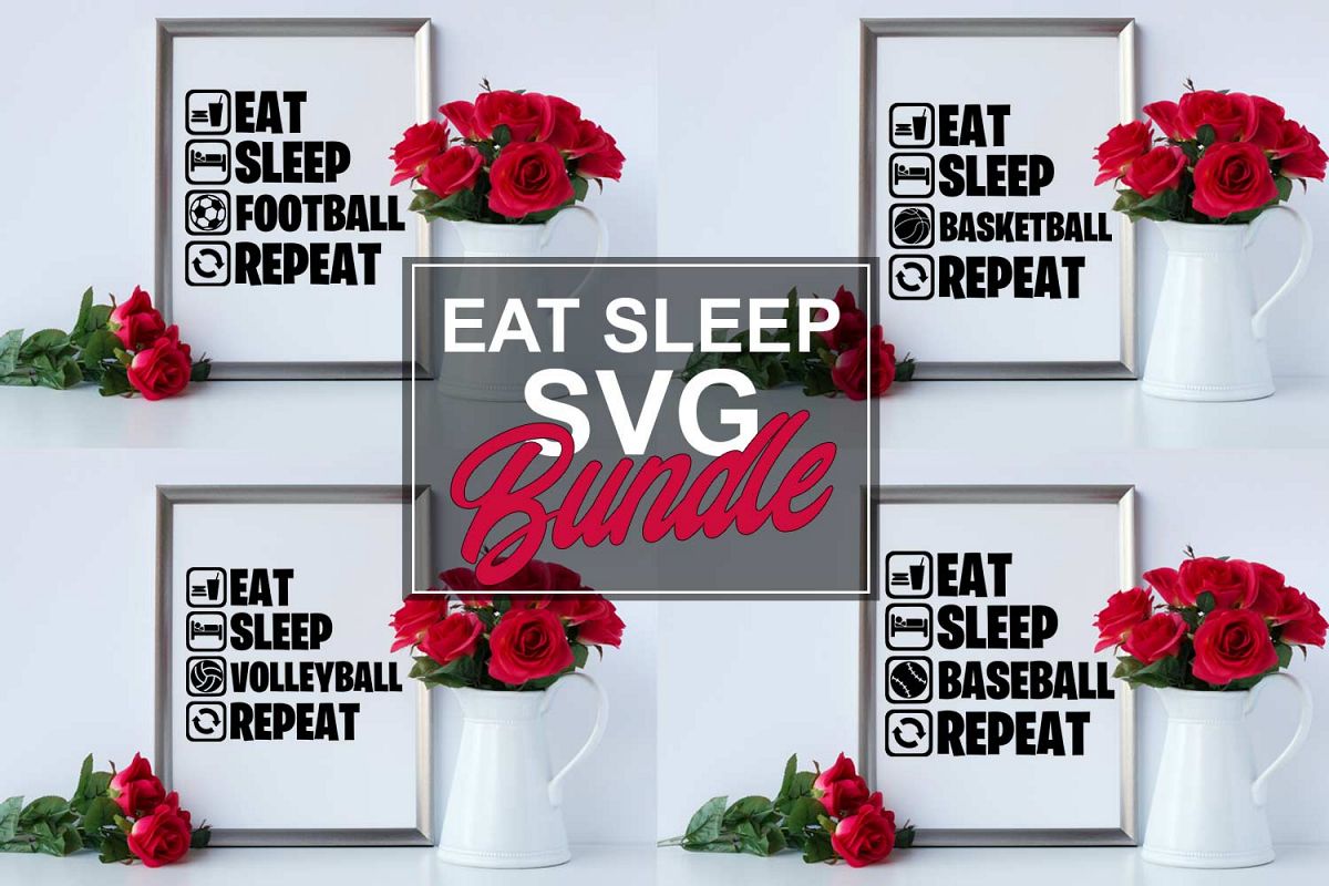 Eat Sleep SVG Bundle example image 1