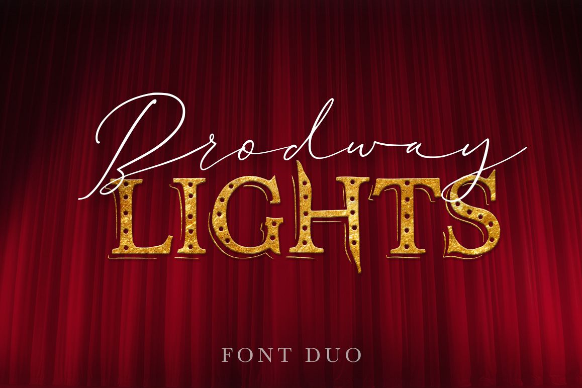 Broadway Lights. Duo font. example image 1