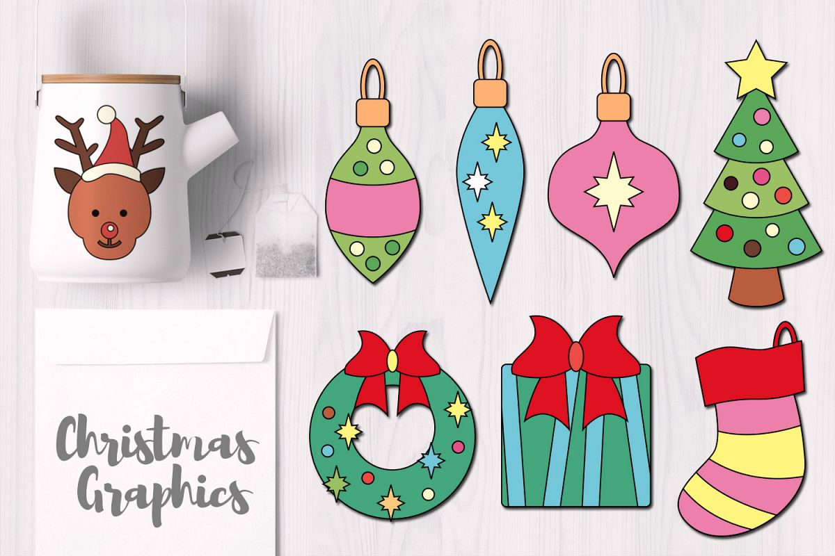 Simple Christmas Objects Ornaments example image 1