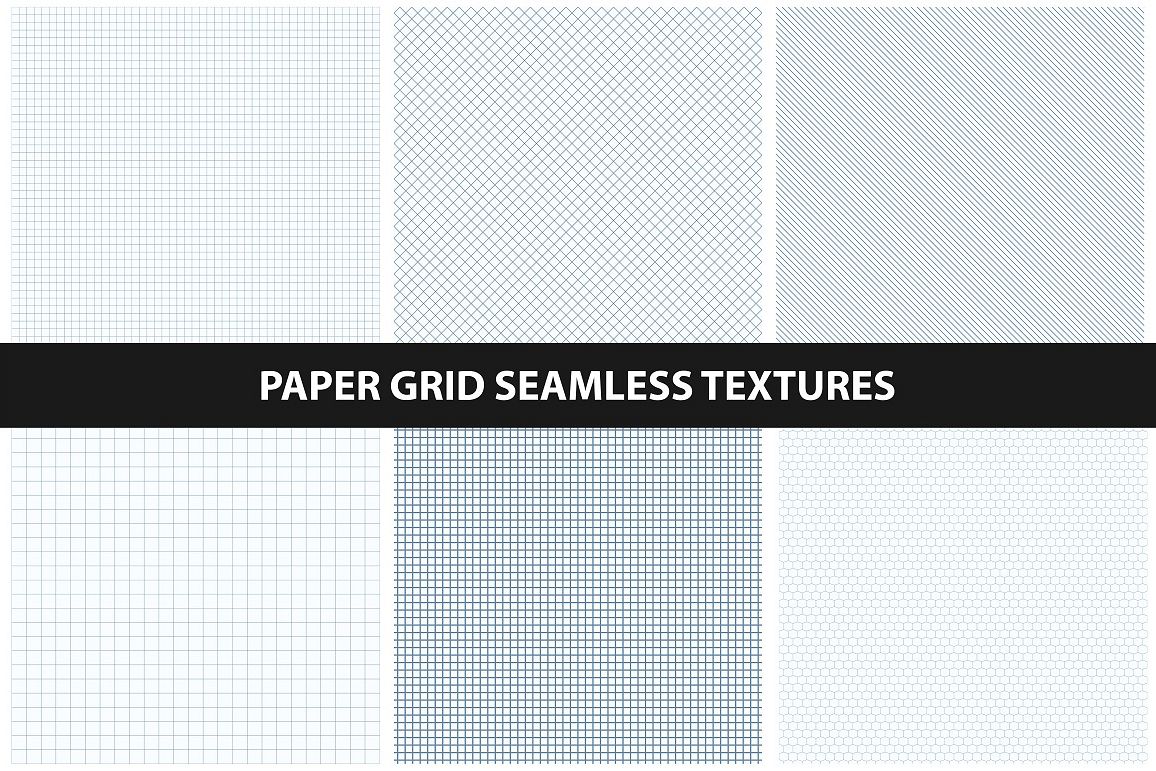 Grid patterns - seamless collection. example image 1