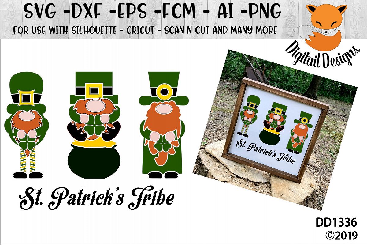 St Patrick's Day Gnomes Tribe SVG example image 1