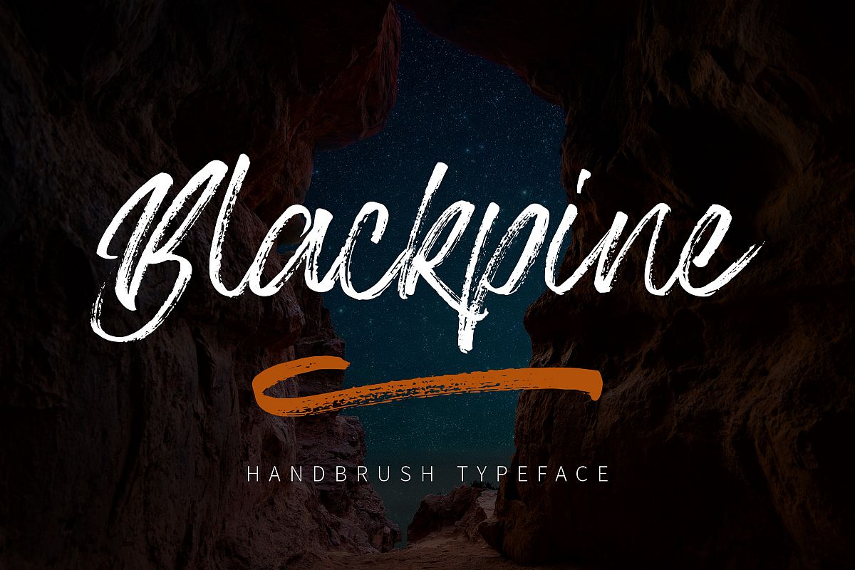 Blackpine - Handbrush Typeface YR example image 1