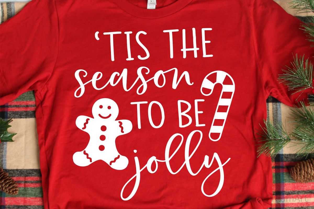 Tis the Season to be Jolly SVG, DXF, PNG, EPS example image 1