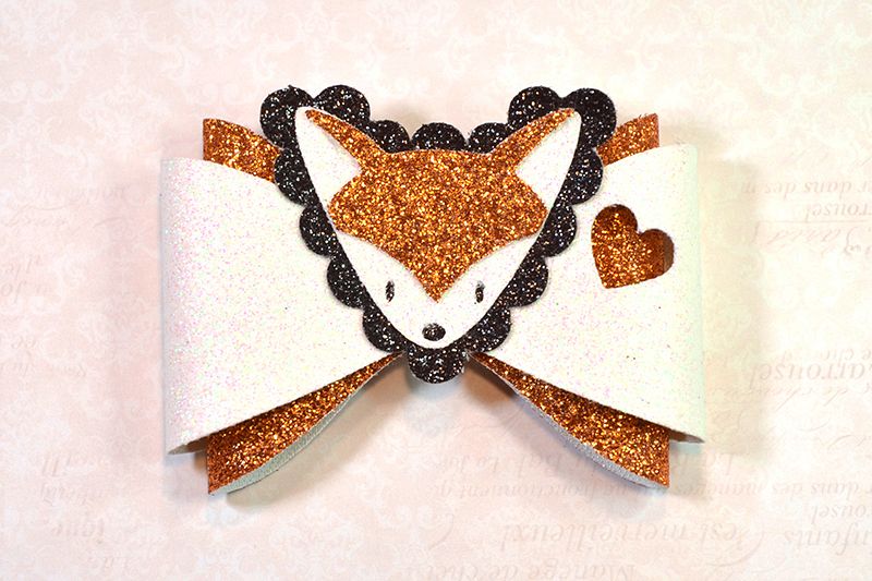 Hair bow template SVG, DIY leather bow template example image 1