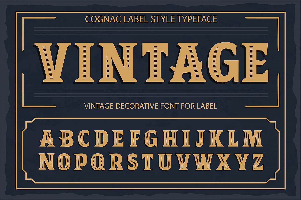 Vintage OTF vintage label font. Uppercase only! example image 1