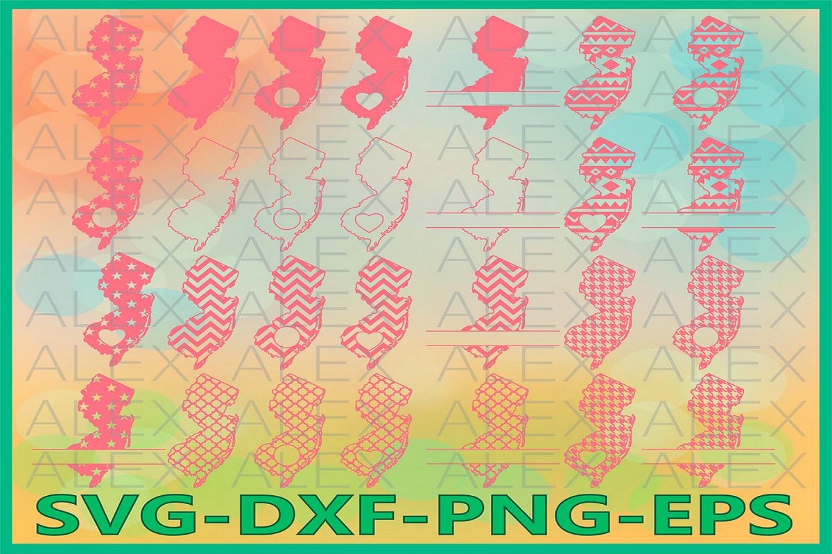 New Jersey State SVG, New Jersey SVG files for Cricut example image 1