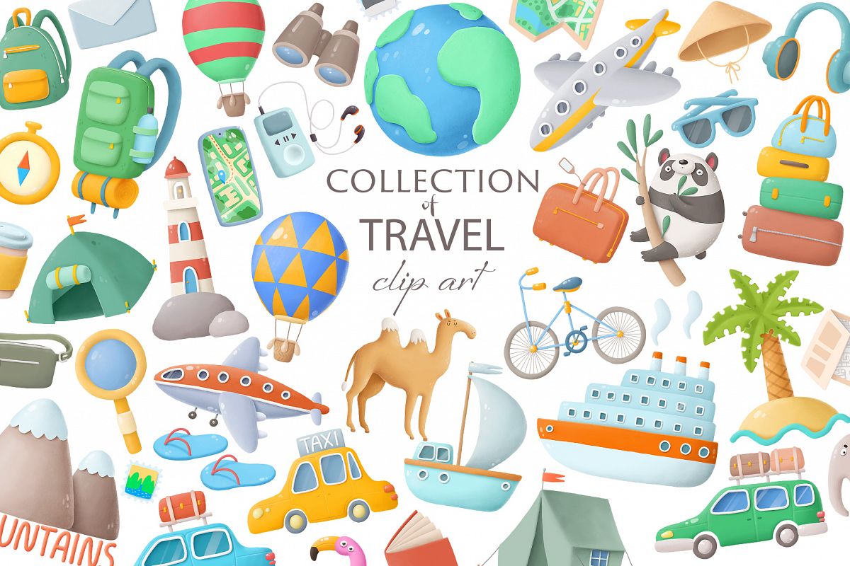 Travel clip art collection example image 1