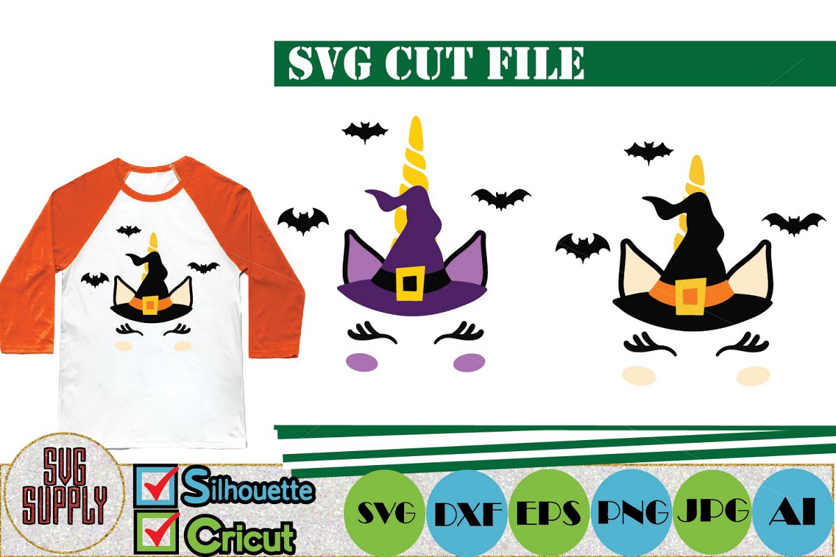 Halloween Unicorn SVG Cut File example image 1