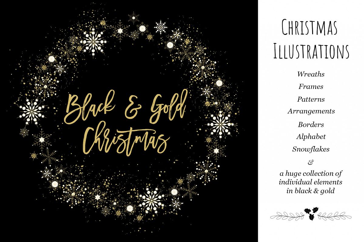 Black & Gold Christmas example image 1