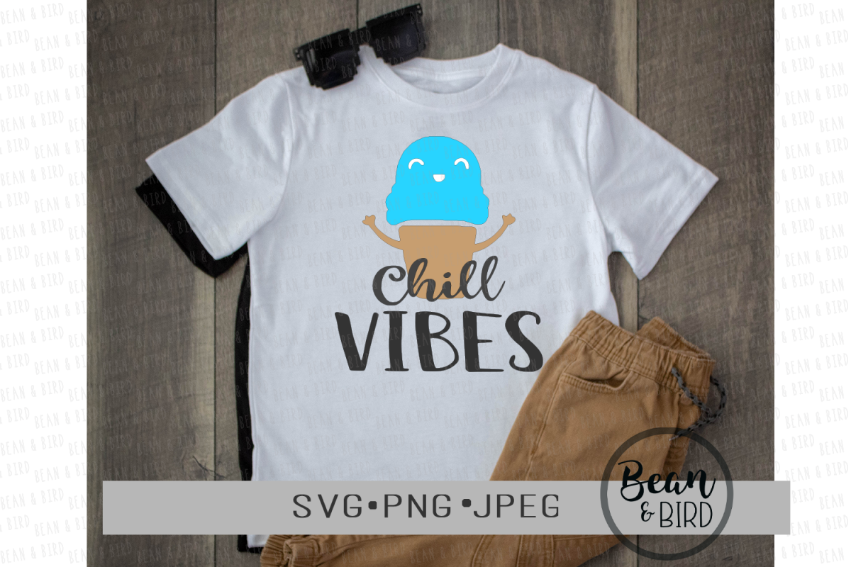 Chill Vibes Summer Svg Cut File example image 1