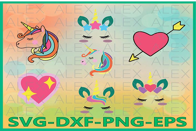 Unicorn SVG, Unicorn head Svg, Face Unicorn Files svg example image 1