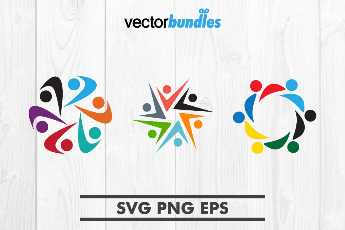 Community people group clip art svg example image 1