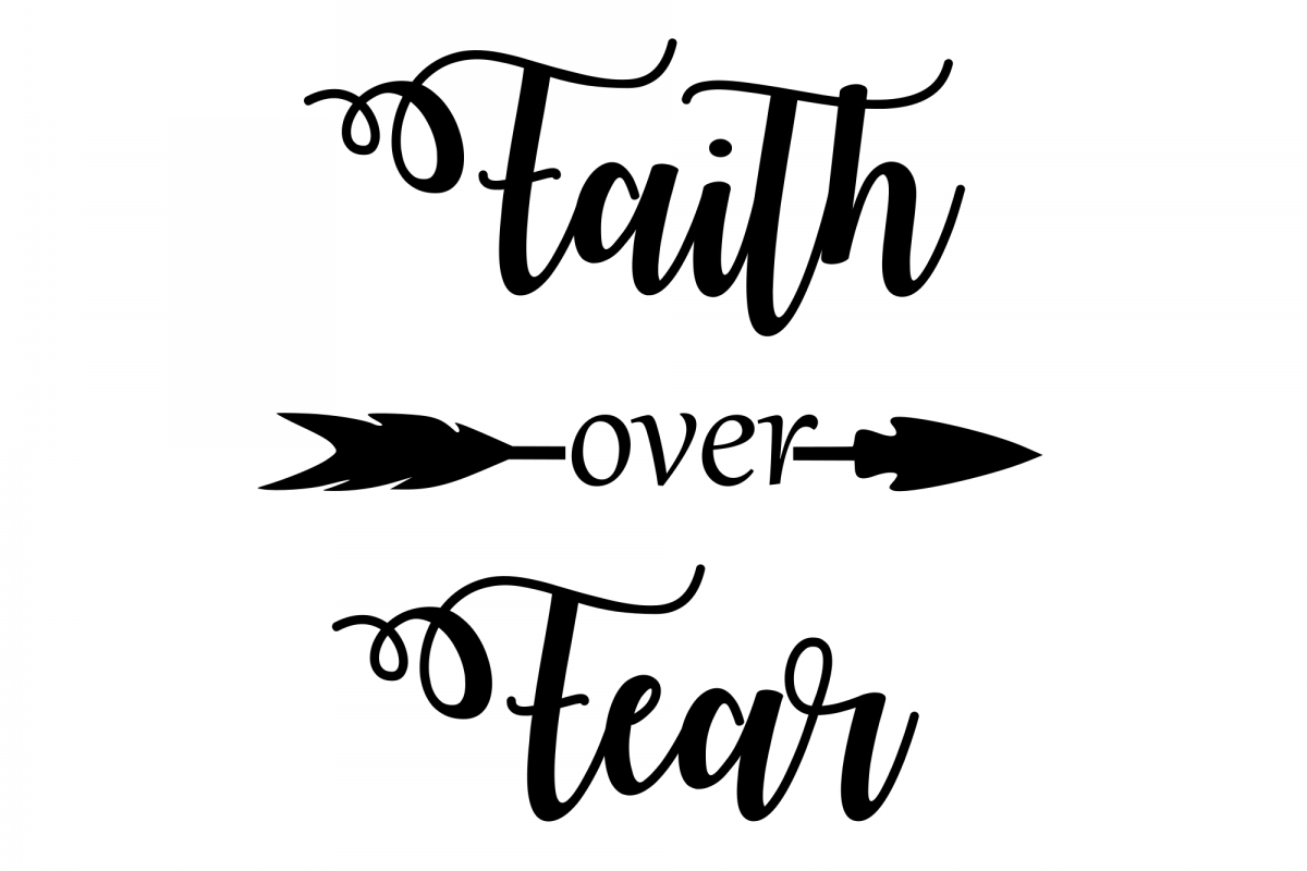This free faith over fear svg is simple, but packs a definite word punch (w...