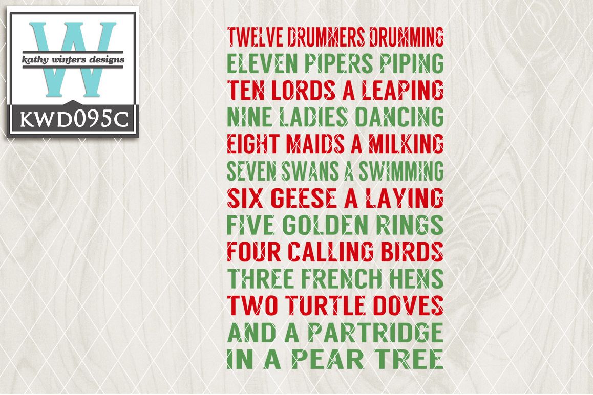 Christmas Cutting File KWD095C example image 1
