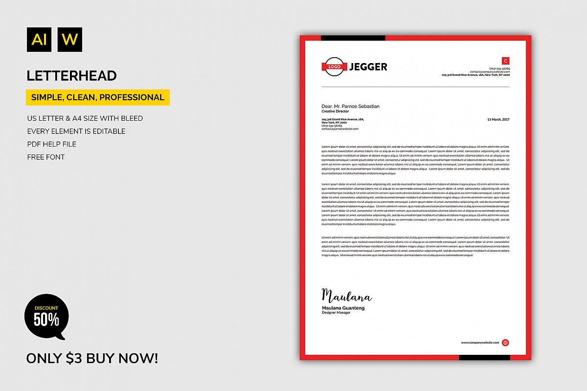 Letterhead example image 1