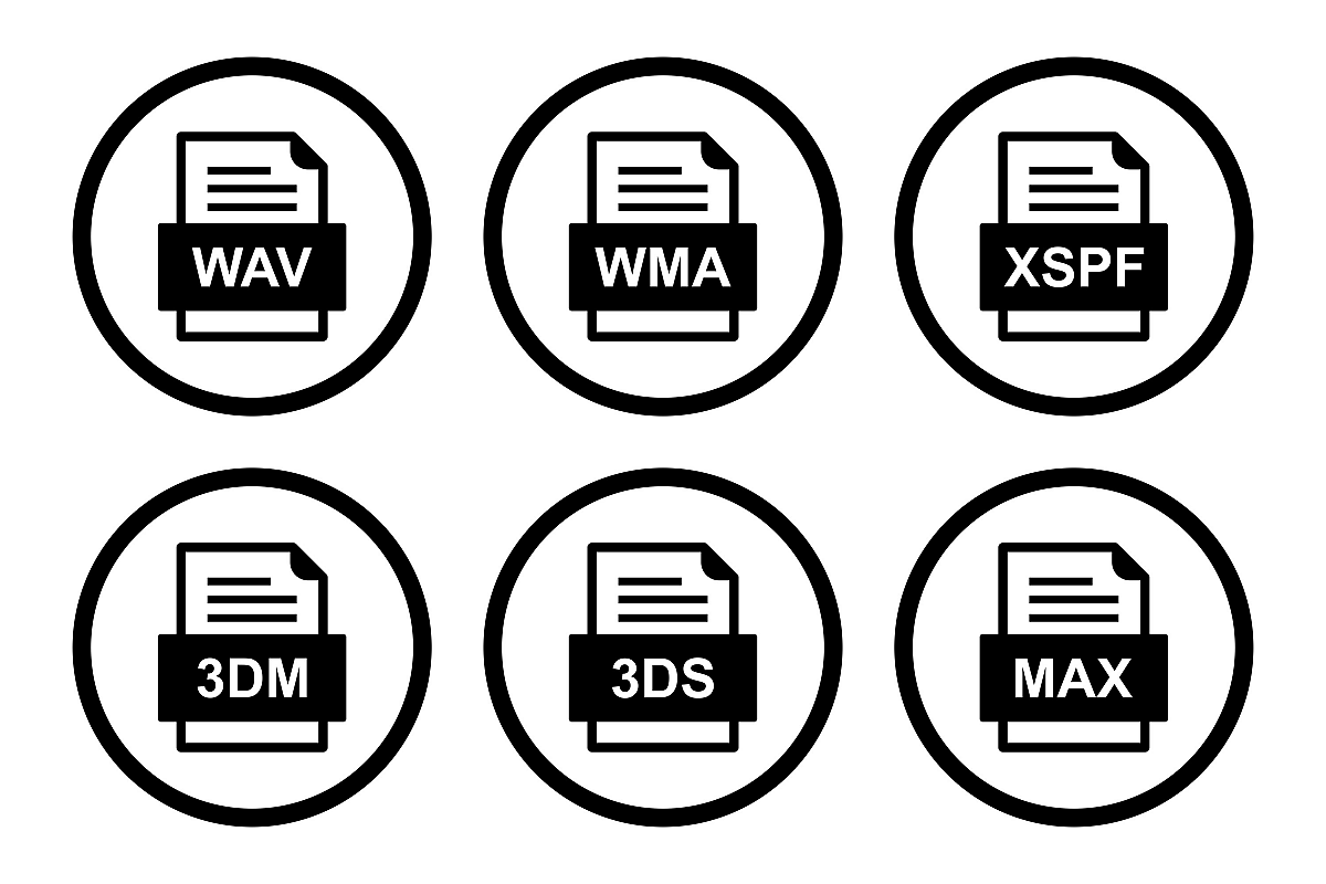 Set Of File Formats Icons example image 1