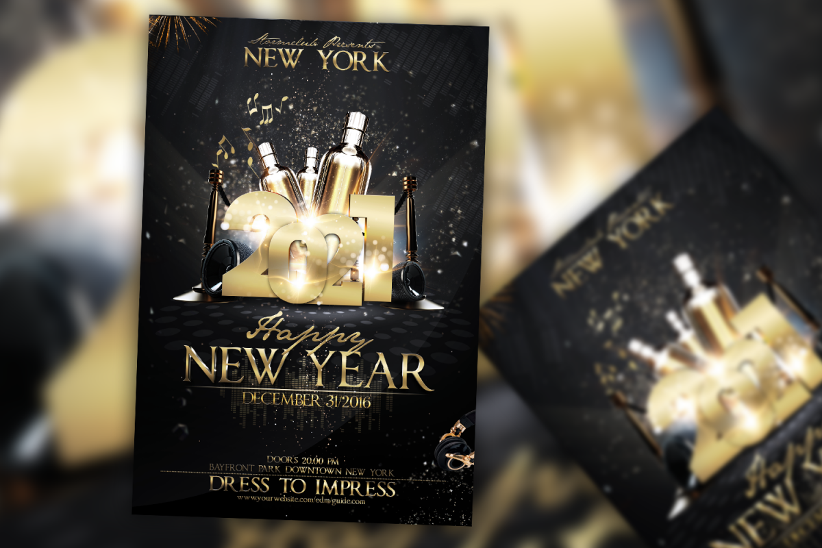 New Years Eve Flyer Template example image 1