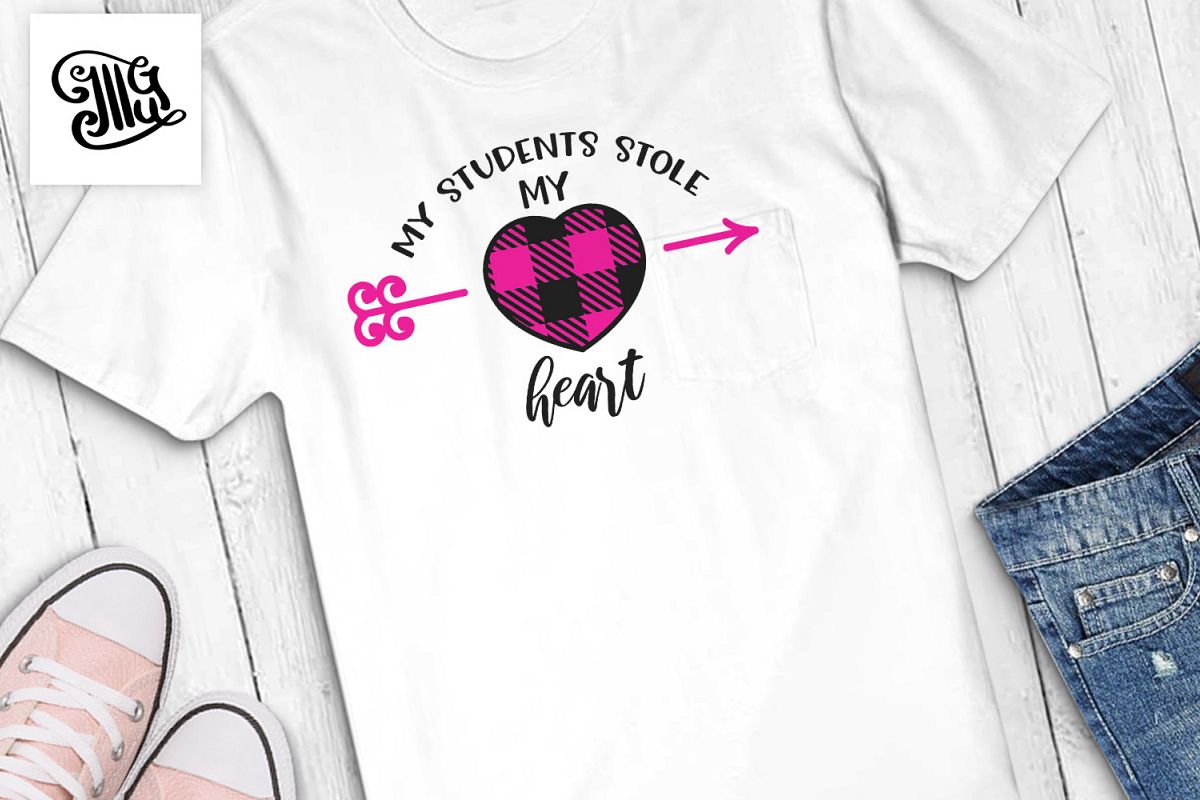 My students stole my heart svg for teacher Valentines day example image 1