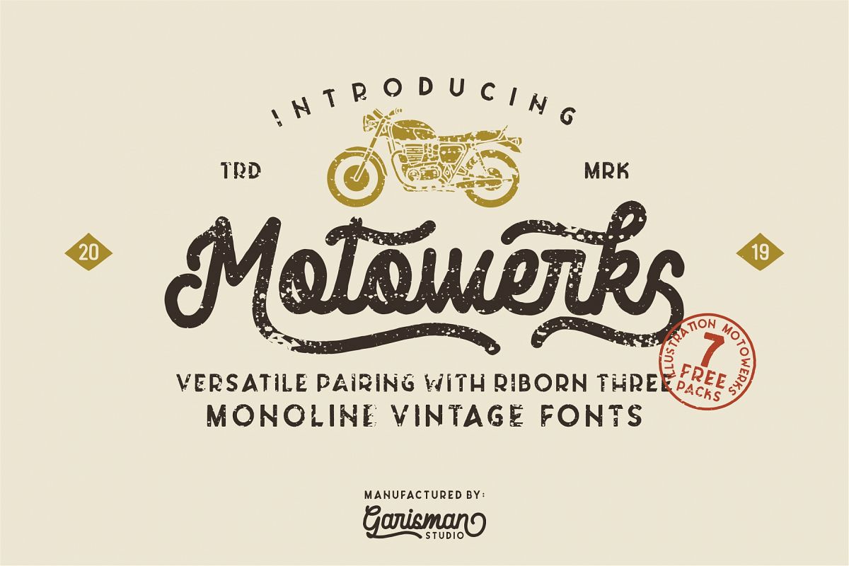 Motowerks Vintage Script example image 1