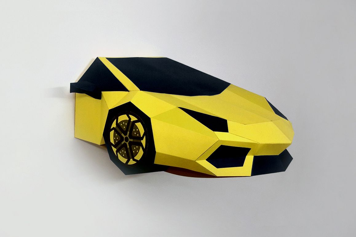 DIY Lamborghini front - 3d papercraft example image 1