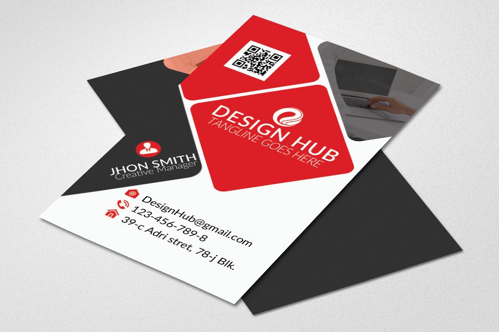 Vertical Business Card Template example image 1