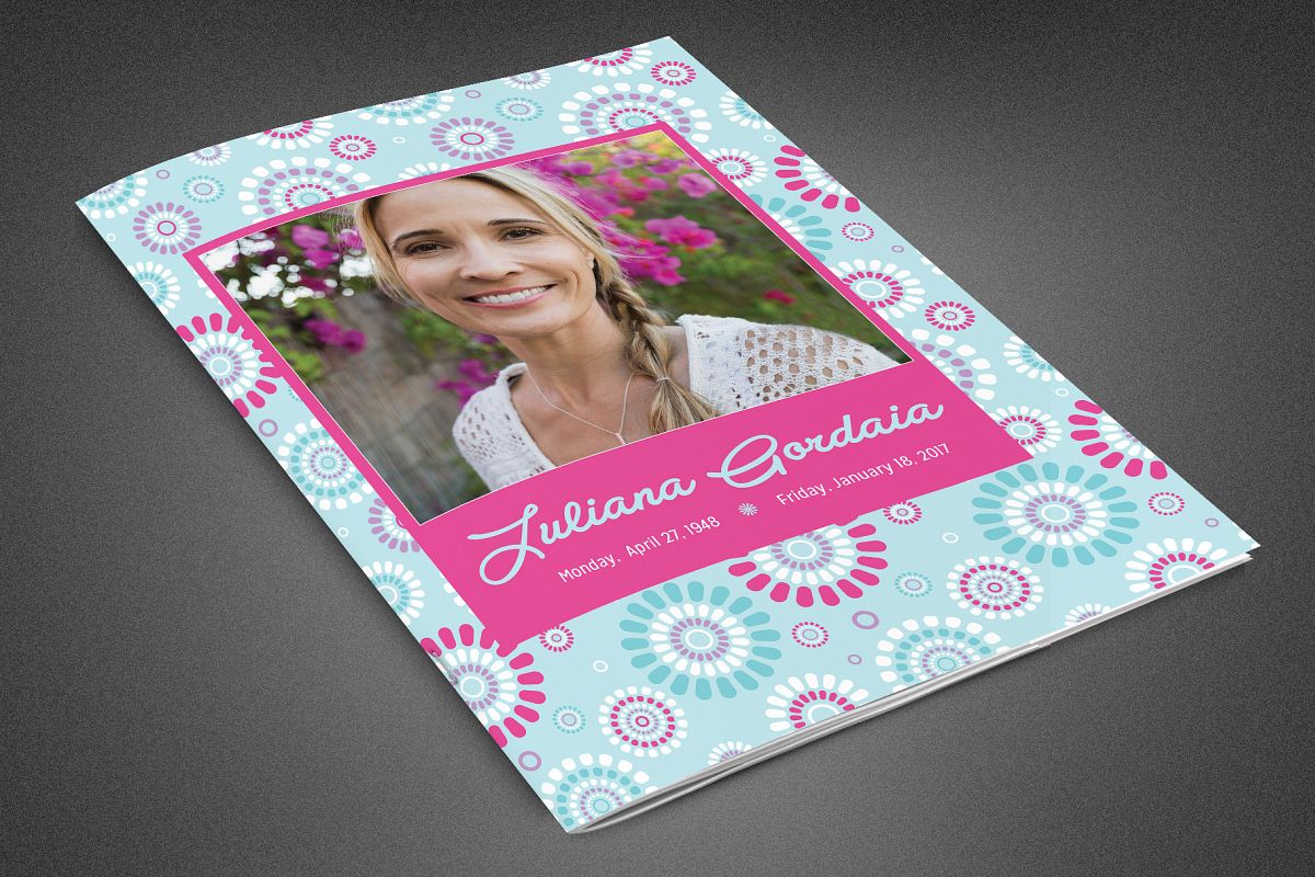 Remembrance Funeral Program Template example image 1