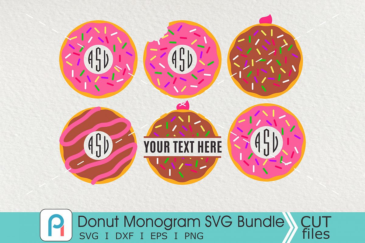 Download Donut Monogram Svg Donut Svg Donut Clip Art