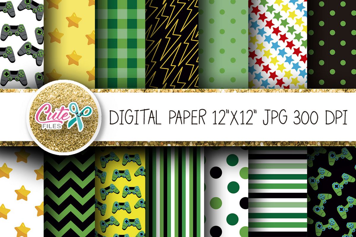 Video game digital paper for scraobooking example image 1