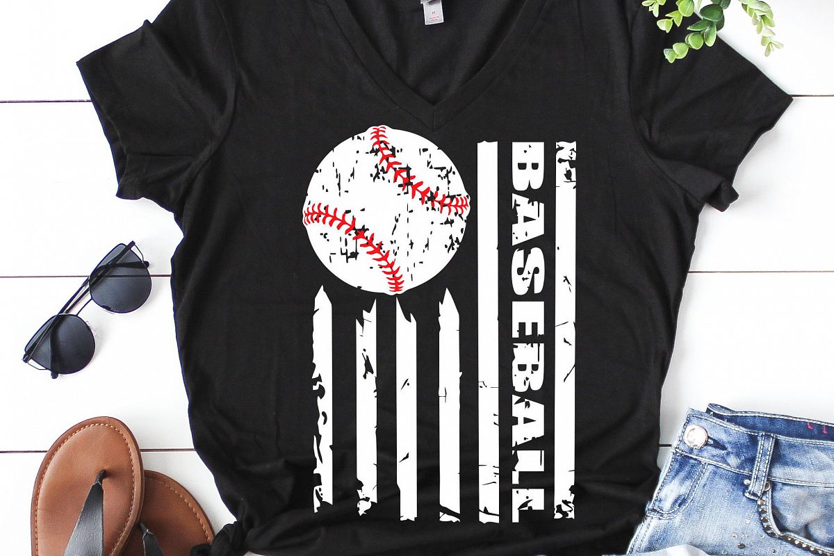 baseball distressed american flag 4th of july example image 1