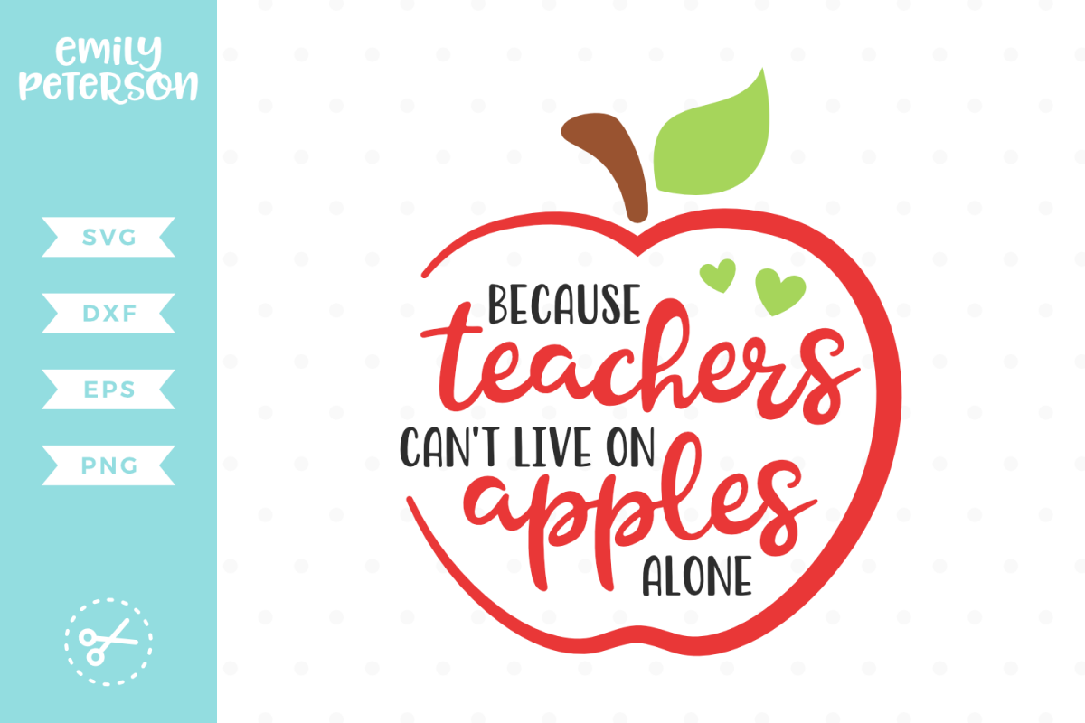 Teachers Can't Live On Apples SVG DXF EPS PNG