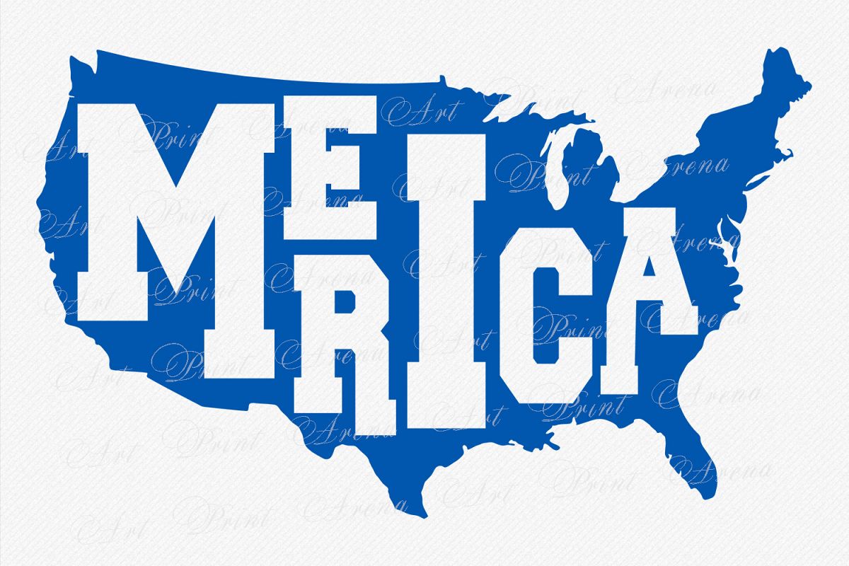 Fourth of July svg Merica SVG 4th of July Patriotic svg Cricut Files Silhouette T-Shirt Designs America svg Fourth of July svg cutting file example image 1
