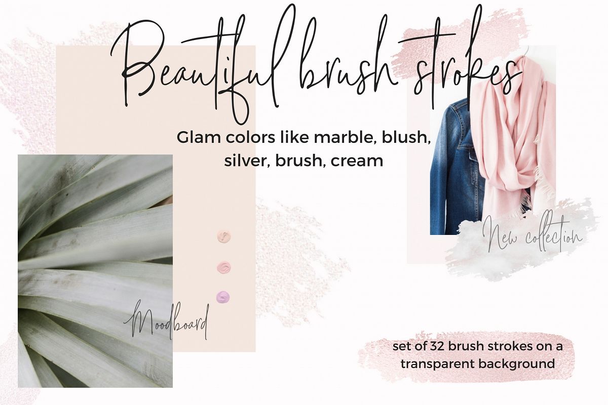 32 Brush strokes clipart example image