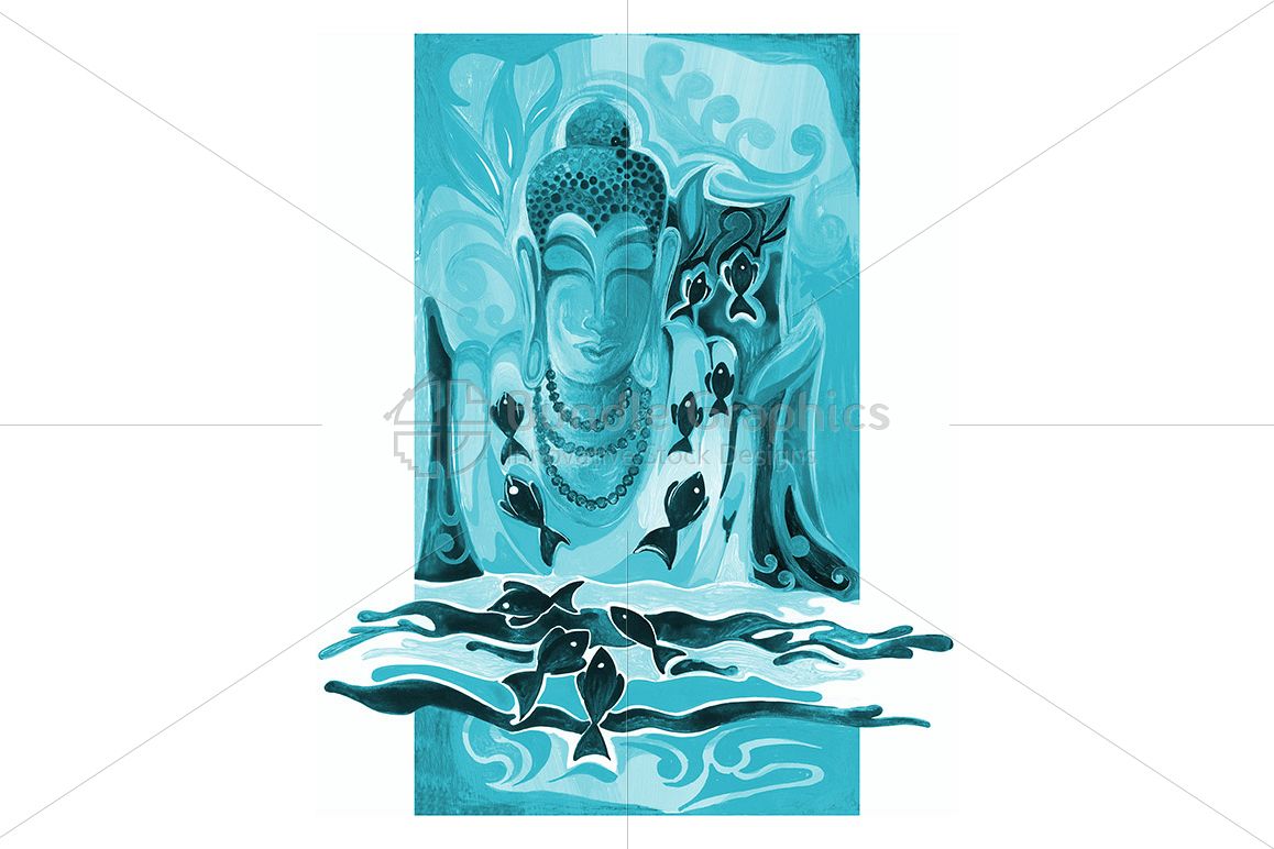 Lord Buddha - Abstract Painting example image 1