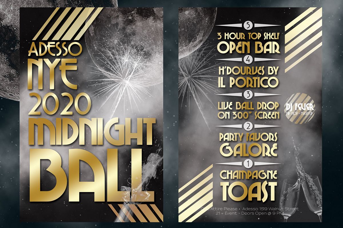 2020 NYE New Years Eve Flyer example image 1