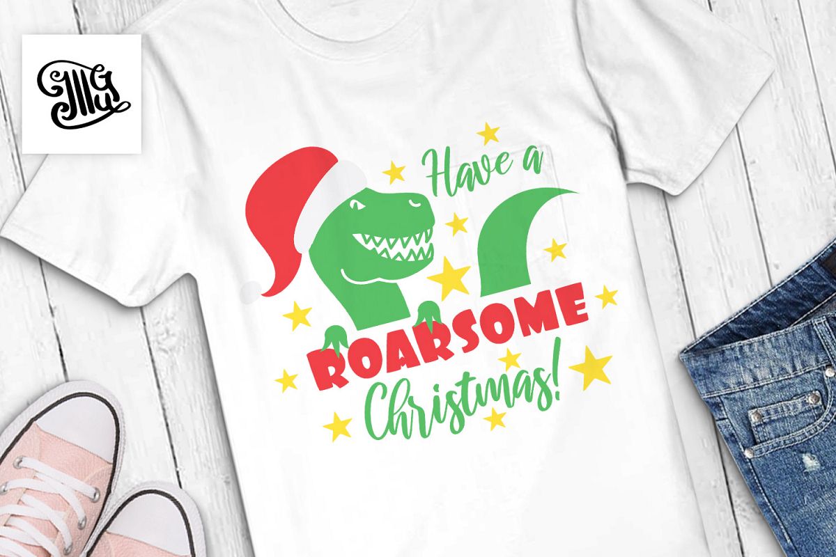 Have a Roarsome Christmas! - Christmas kids example image 1