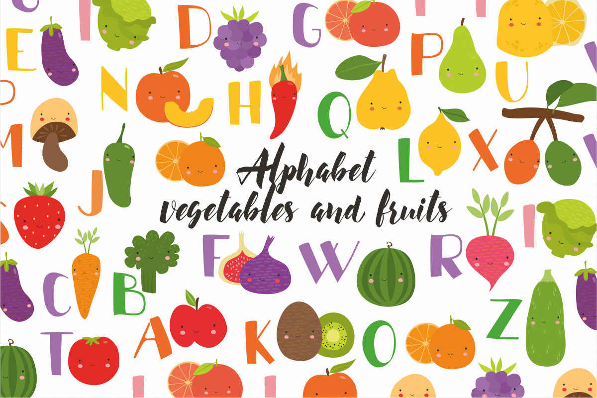 eating the alphabet fruits and vegetables from a to z