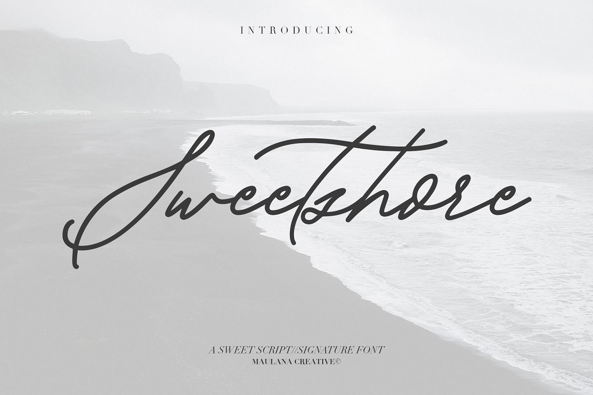 Sweetshore Casual Script Font example image 1