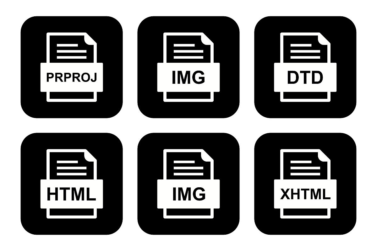 Set Of File Formats Icons example image 1