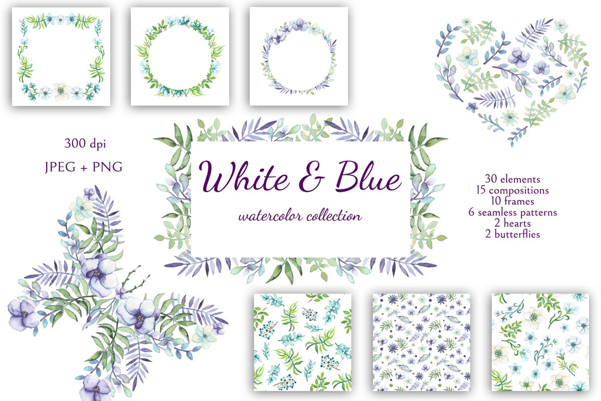 White and Blue example image 1