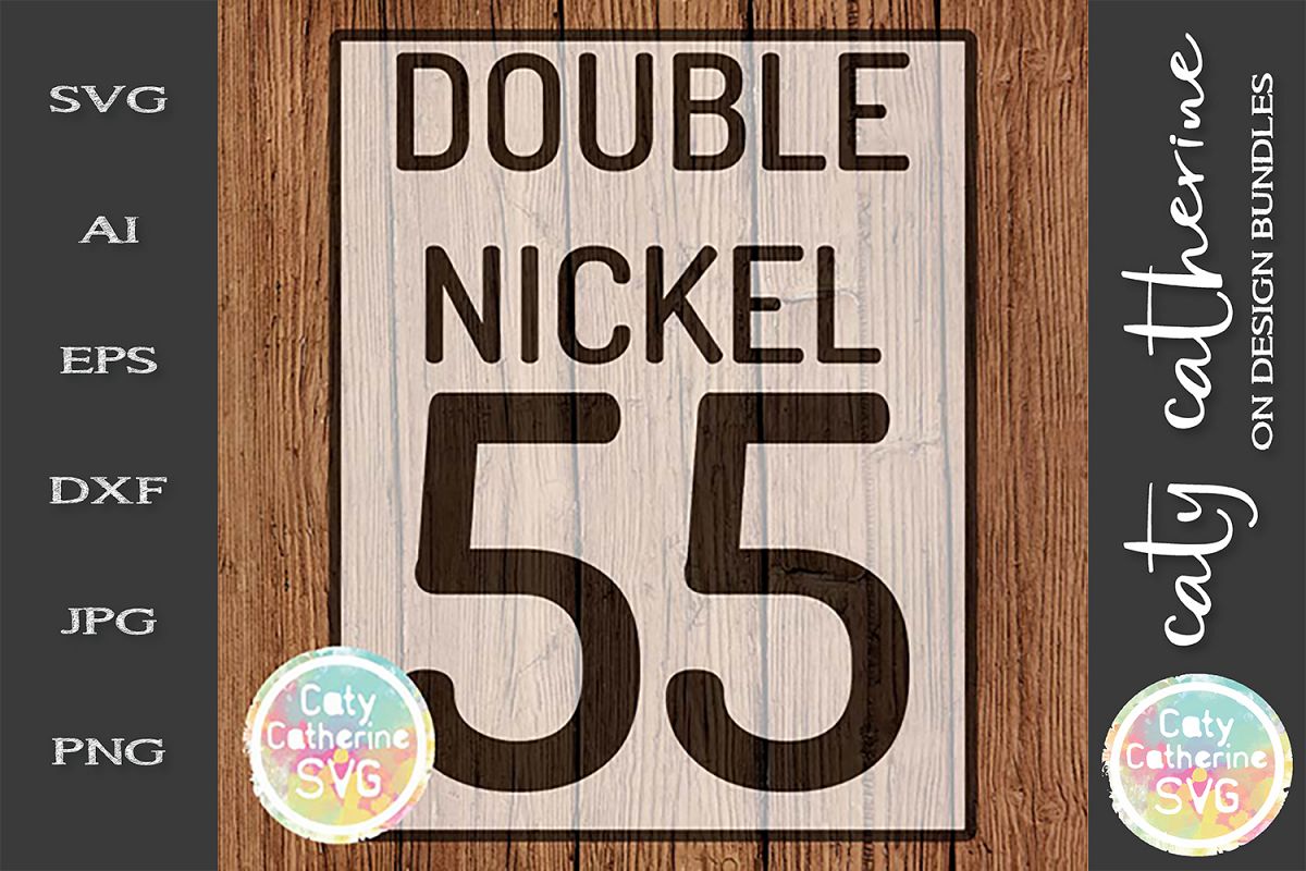 Double Nickel 55th Birthday SVG Cut File example image 1